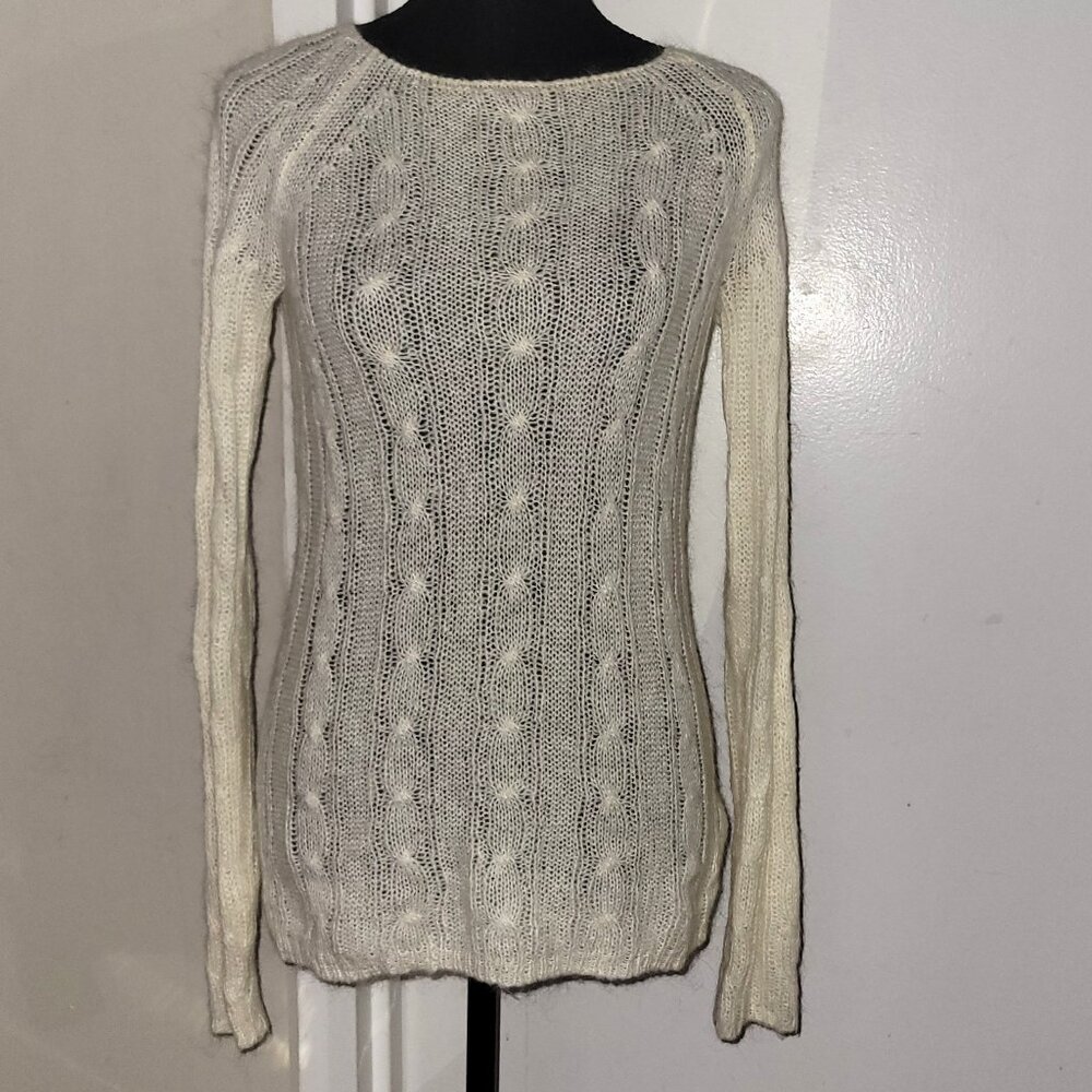 JCrew Cream Cable Sweater - XS